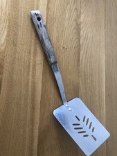 Vintage Spatula PRESTIGE Perforated Lifter STAINLESS STEEL WOODEN HANDLE
