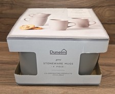 Grey Stoneware Mugs Set of 4