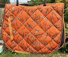 HKM orange allure print satin