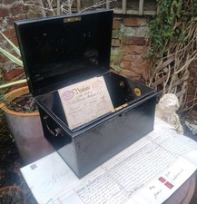 Antique 19thc Deed Box With