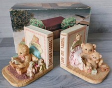 Teddy Bear Bookends Teddy's Day Out By Minster Giftware 1993 Vintage 