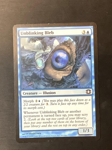 Unblinking bleb common - unblinking,