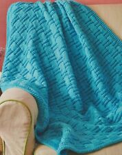 83 EASY KNIT CHUNKY THROW BLANKET AFGHAN KNITTING PATTERN COPY