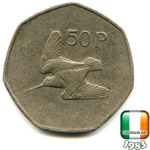 Irish 1983 fifty pence 50p - irish,