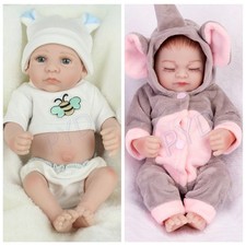Reborn Baby Doll Girl/Boy/Twins Full Body Vinyl Silicone Mini Newborn Dolls Gift