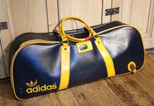 VINTAGE ADIDAS PETER BLACK X LARGE SPORTS BAG RETRO RACKET CRICKET TENNIS BAG