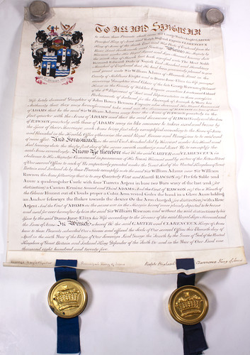 1825 Grant of Arms on Vellum
