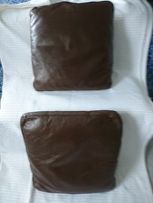 2 DARK  BROWN GENUINE LEATHER