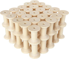 40PCS Wooden Spools for