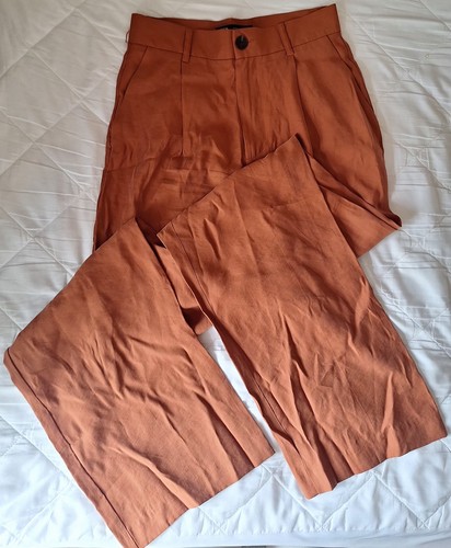 Zara orange trousers size - zara, xs