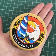 Vintage 80s Fridge Magnet Bottle Opener Souvenir Fuerteventura Spain Sunset Sail