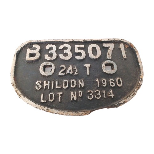 Railwayana cast iron wagon d - cast,