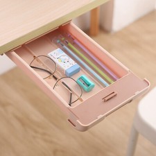 Under Desk Study Table Drawer Tray Pencil Storage Organizer Box Holder Case UK