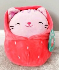 Squishmallows Laura The Cat In Strawberry Suit 8 Inch 20cm Squishmallow BNWT