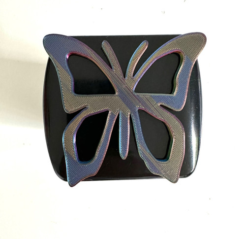 Wavy butterfly black - , in