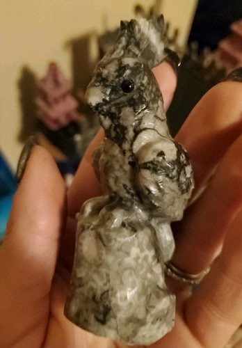 Carved black network quartz - carved,