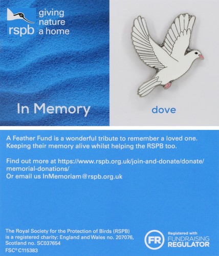 Rspb pin badge - gnah, in