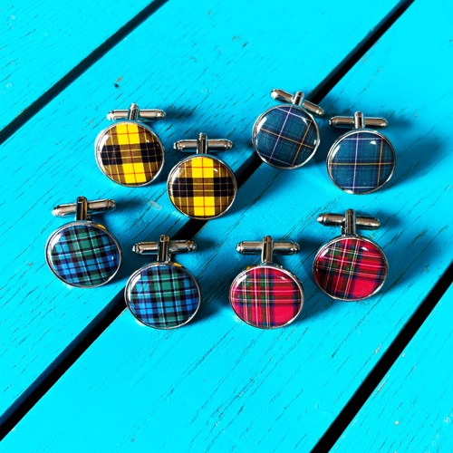 Custom tartan cufflinks - custom,