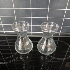 Pair Of Clear Glass Hyacinth Vases