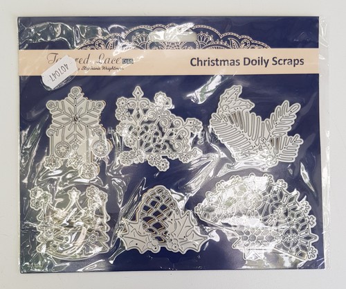 Tattered lace christmas doily - tattered,