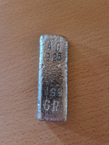 198g handpoured solid silver - 198g,