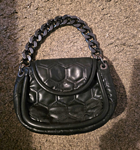 Zara black quilted faux - zara,