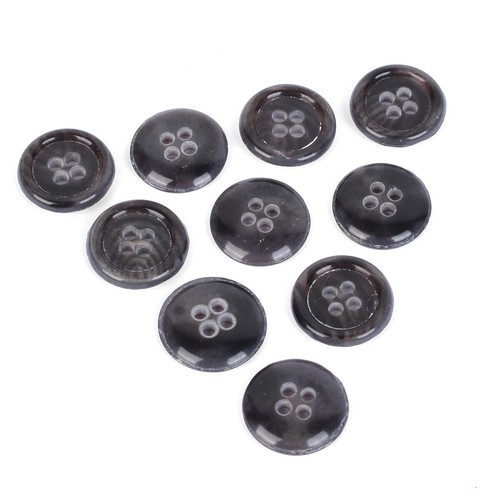 14mm vintage buttons dark grey - vintage,