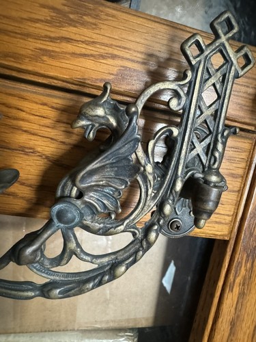 Pair antique griffin victorian - antique,