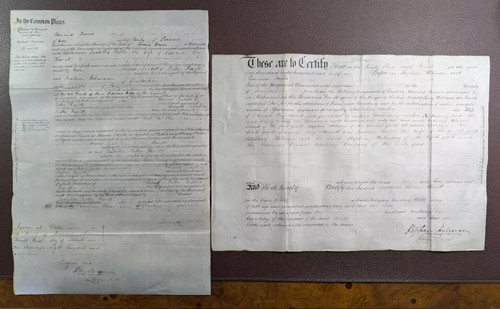 1861 vellum legal documents - 1861,