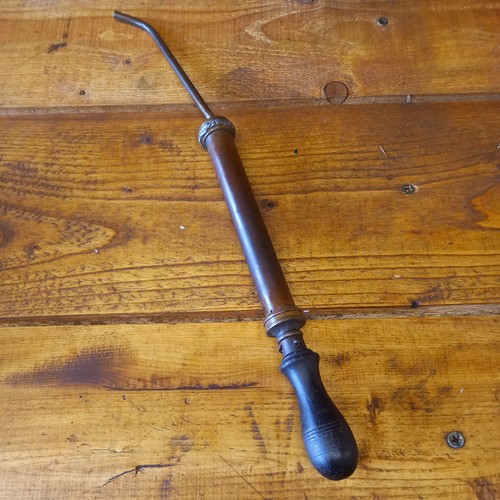 Large vintage grease gun - , brass