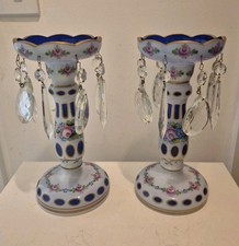 Pair bohemian overlay glass - of,