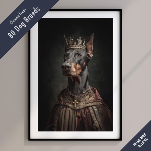 Royal dog portrait print - royal,