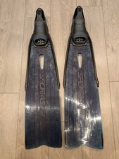 OMER Spitfire sporasub Kelp freediving Fins Flippers Pair Transparent Blue 37/39