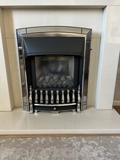 Vapor gas fire - with, glass