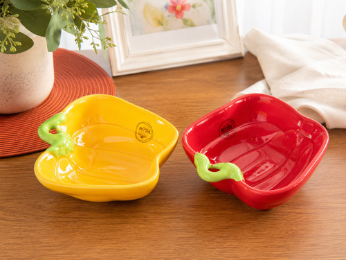 2pc ceramic pepper - ceramic, bowls