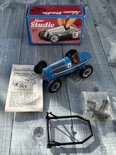 Schuco Studio Mercedes Grand Prix 1936 Blue #3 Pressed Steel Clockwork Boxed