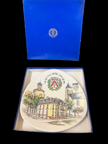 Vintage french art decor plate - french,