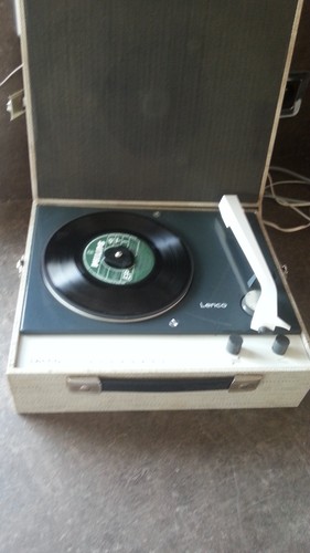 Vintage record player - record,