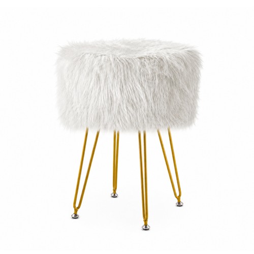 Faux fur vanity stool - fur, stool,