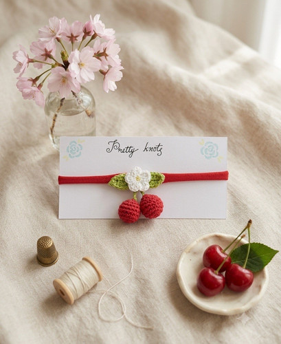 Handmade crochet cherry - 🍒,
