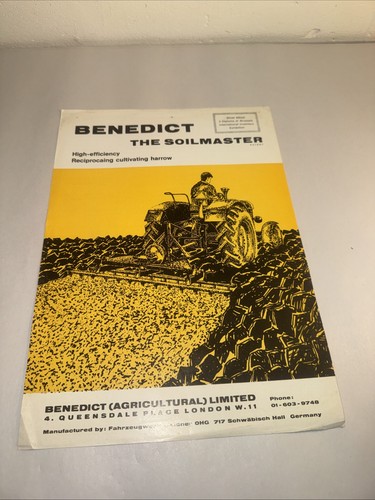 Benedict soilmaster - benedict,