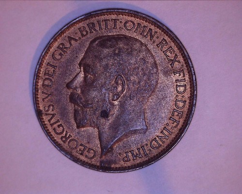 Halfpenny 1925 modified effigy - halfpenny,