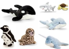  Keel Toys Orca Whale Dolphin Shark Narwhal Turtle Seal Penguin Cuddly Soft Toy
