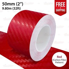 CARBON FIBER RED 50mm 2" Roll PIN STRIPE PinStriping TAPE Decal Vinyl Sticker