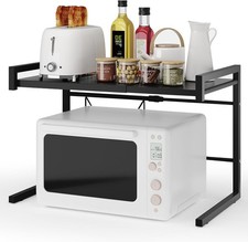 BTGGG Expandable Microwave Shelf Stand 2 Tier Metal Microwave Oven