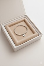 Personalised Silver Beaded