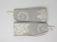 Laura Ashley Josette Dove Grey Handmade Pair Of Curtain Tie Backs Piped Grey