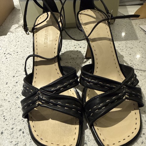 Nine west black stiletto heels - black,