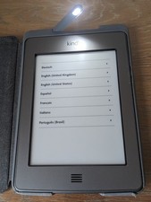 Amazon Kindle Touch bundle with leather case 6" eReader (D01200) 3G + Wi-Fi