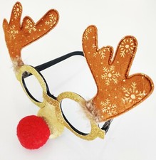 Primark Novelty Fancy Dress Rudolph the Red Nose Reindeer Christmas Glasses